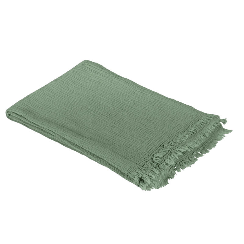 criss-cross-bedspread medium green